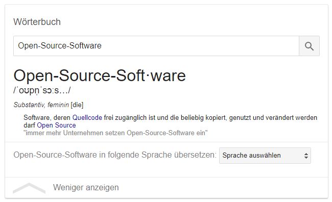 Was bedeutet „Open Source-Software“?