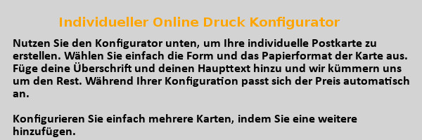 Individueller Druck Online Konfigurator